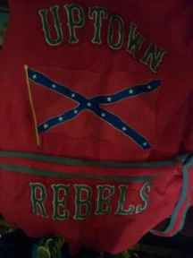 Uptown Rebels sweater and patch